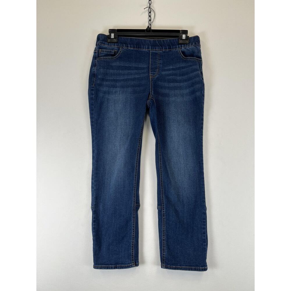 Est. 1946 Denim Jeans Womens 6 Blue Curvy Pull On Lace Up Hem Stretch Pants
